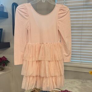 Janie and Jack Blush Tiered Tulle Dress
